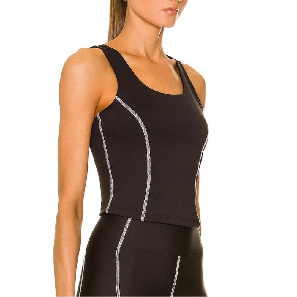 Year of Ours Tread Crop Top Racerback Black White XS - Picture 2 of 6